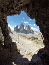 Scenic view of rocky mountains