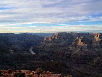 View of rock formations against sky