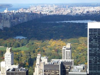 High angle view of city