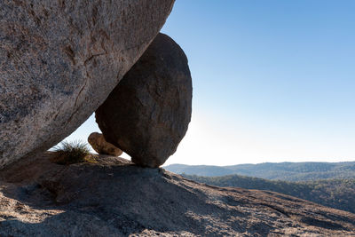 Rock formation against sky