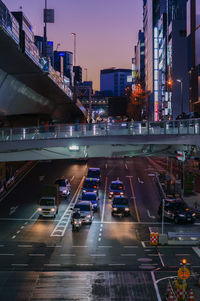 High angle view of tokyo city street