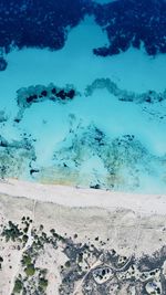 High angle view of beach