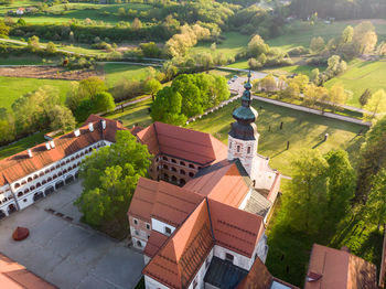 High angle view of townscape