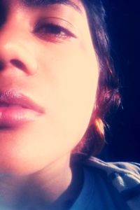 Close-up portrait of woman