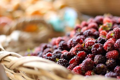 Close-up of fruits at market stall