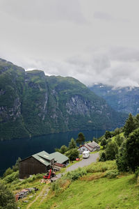 Enchanting beauty of geirangerfjord, stunning fjord in norway. fjord is surrounded by majestic