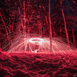 Light painting at night