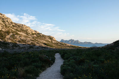 Scenic view of mountain against sky