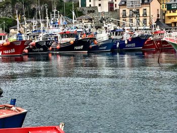 Boats in harbor