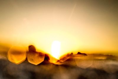 Close-up of sun during sunset