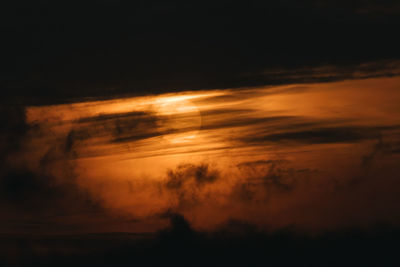 Scenic view of sunset over calm sea