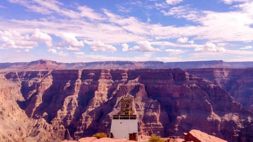 View of statue against cloudy sky
