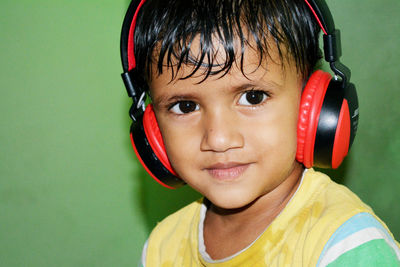 Close-up portrait of boy