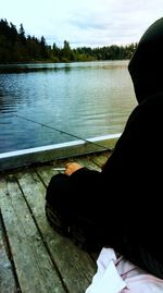 View of lake against sky