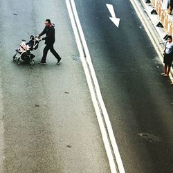 People on road