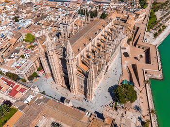 Gothic medieval cathedral of palma de mallorca in spain