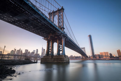 Low angle view of bridge over river