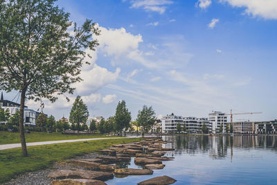 Scenic view of park against sky