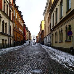 City street with buildings in background