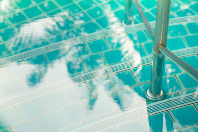 High angle view of swimming pool