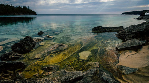 Scenic view of sea against sky