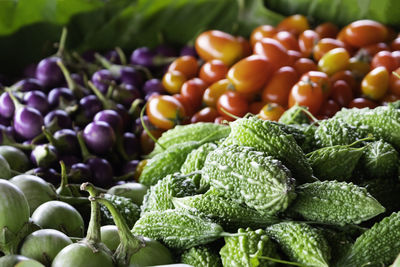 Close-up of fruits for sale at market stall