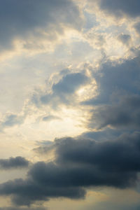 Low angle view of clouds in sky