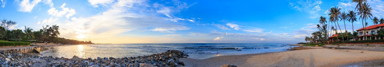 Panoramic view of sea against sky