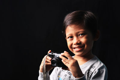 Portrait of boy smiling