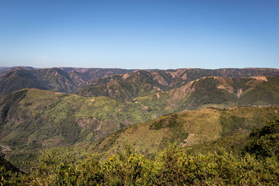 Mountain range with amazing blue sky beautiful landscape