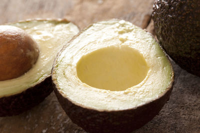 High angle view of bread in container on table