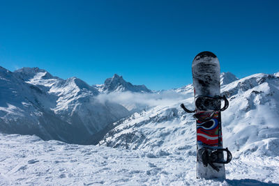 People standing on snow covered landscape