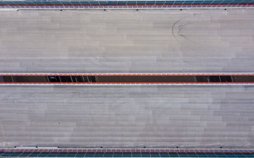 High angle view of basketball court