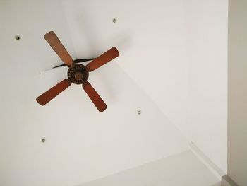 Low angle view of airplane at home