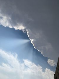 Low angle view of clouds in sky