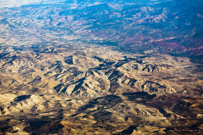 High angle view of volcanic mountain