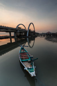 Kenjeran beach view in surabaya, indonesia