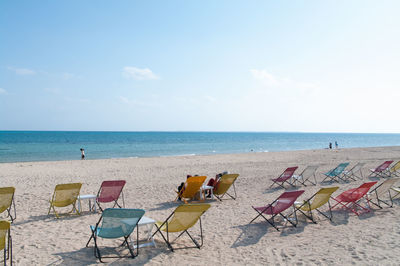 Chairs on beach