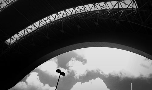 Low angle view of bridge against sky