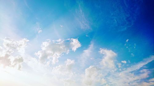 Low angle view of clouds in sky