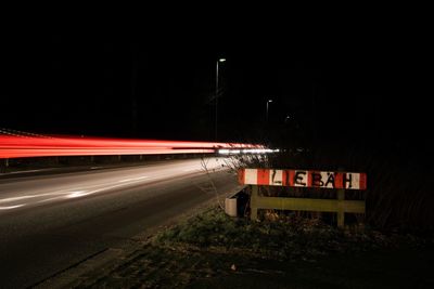 Light trails at night