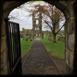 Footpath leading to built structure