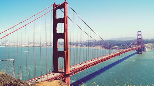 Golden gate bridge over river