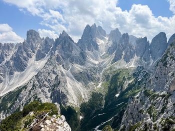 Cadini group in the dolomites mountains