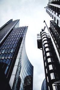 Low angle view of modern building against sky