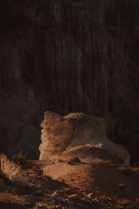 Rock formations on field