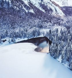 Scenic view of snow covered mountain