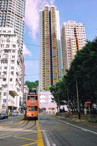 View of skyscrapers in city
