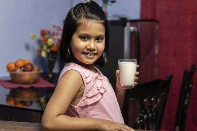 Portrait of smiling girl