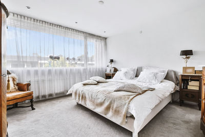 Interior of bedroom in luxury home